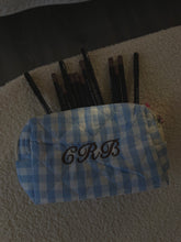 Load image into Gallery viewer, Gingham CRB makeup bag
