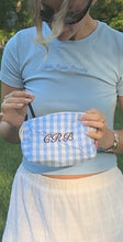 Load image into Gallery viewer, Gingham CRB makeup bag
